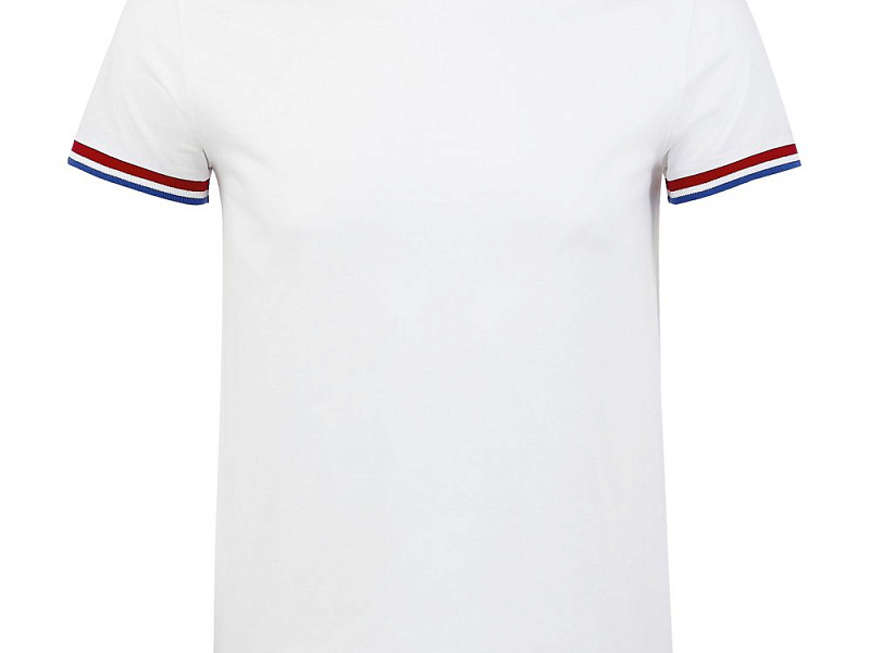 Футболка мужская Rainbow Men, белая с ярко-синим