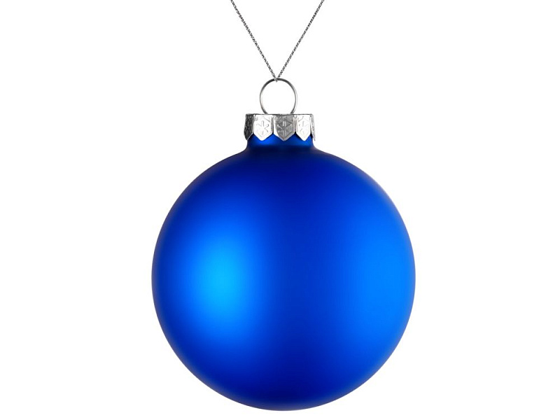 Елочный шар Finery Matt, 8 см, матовый синий