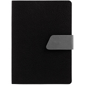 Ежедневник Boom, недатированный, черный с серым