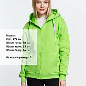 Толстовка на молнии с капюшоном Siverga Heavy, зеленое яблоко