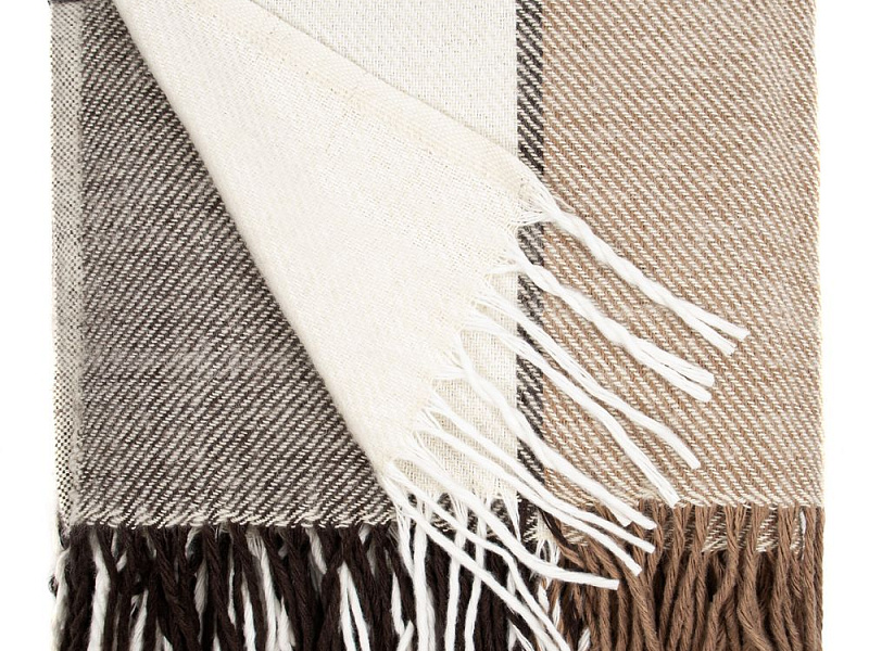 Плед Edinburgh, бежево-коричневый