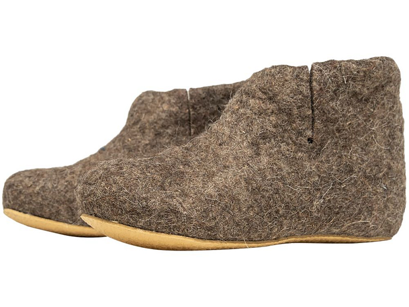 Домашние валенки Wild, серо-коричневые (натуральные)