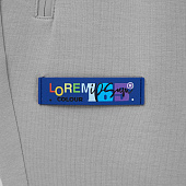 Лейбл из ПВХ Dzeta, S, синий