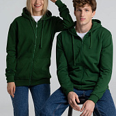 Толстовка на молнии с капюшоном Siverga Heavy 2.0, темно-зеленая