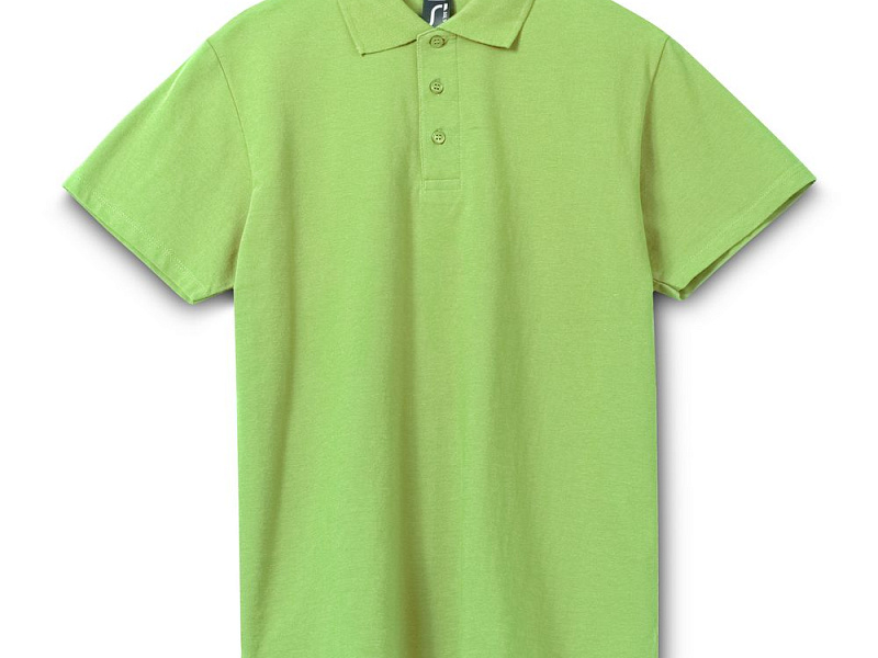 Рубашка поло мужская Spring 210, зеленое яблоко