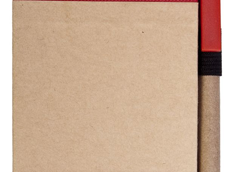 Блокнот на кольцах Eco Note с ручкой, красный