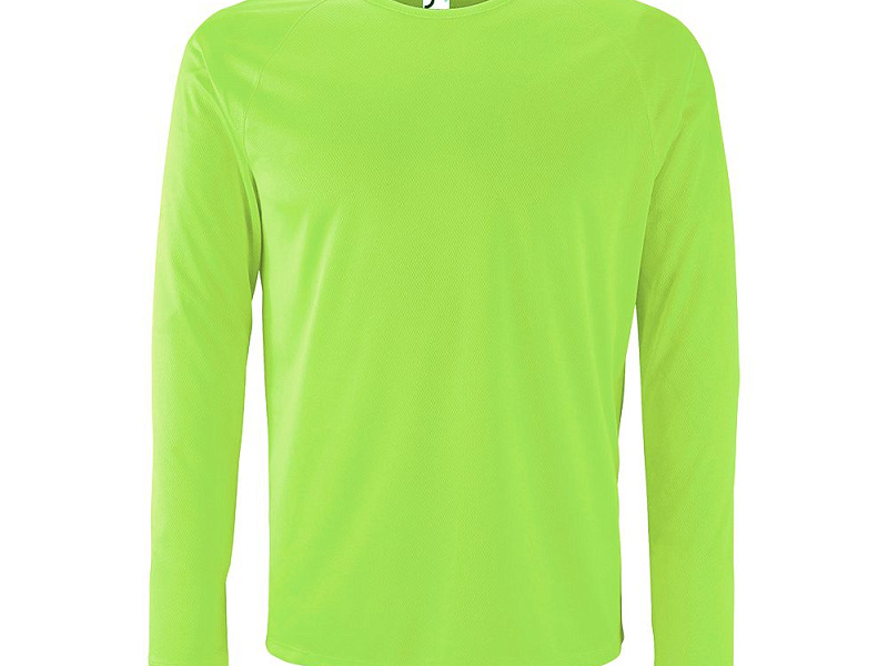 Футболка с длинным рукавом Sporty LSL Men, неоново-зеленая