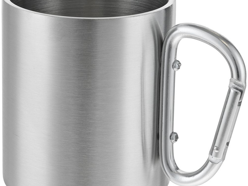 Кружка Trek, с серебристой ручкой-карабином