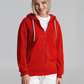 Толстовка на молнии с капюшоном Unit Siverga, красная