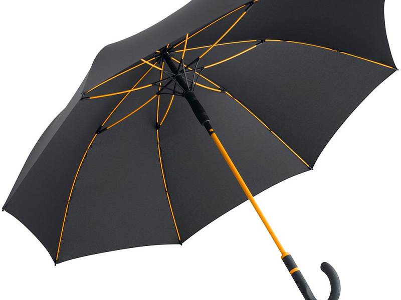 Зонт-трость с цветными спицами Color Style, оранжевый