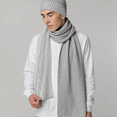 Шарф Nobilis, белый с серым