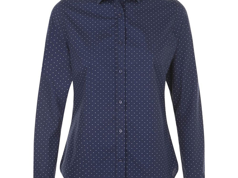Рубашка женская Becker Women, темно-синяя с белым