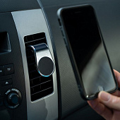 Магнитный держатель для смартфонов Pinch, серебристый