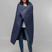 Плед-пончо для пикника SnapCoat, синий