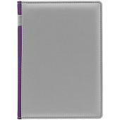 Ежедневник Spain Shall на заказ, недатированный, серый с фиолетовым