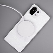 Беспроводное зарядное устройство с магнитами Magmate, серебристое