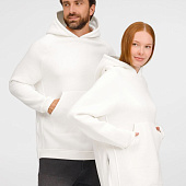 Худи унисекс оверсайз Easy Street, молочно-белое