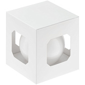 Оформительский шар Finery, 8 см, глянцевый белый