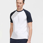 Футболка мужская двухцветная Funky 150, черная с красным