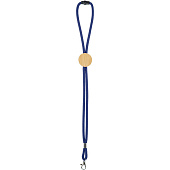 Шнурок для бейджа Tube Wood, синий