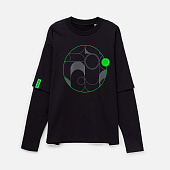 Лейбл из ПВХ Dzeta Round, L, зеленый неон