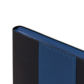 Ежедневник Bookmark, недатированный, черный с синим