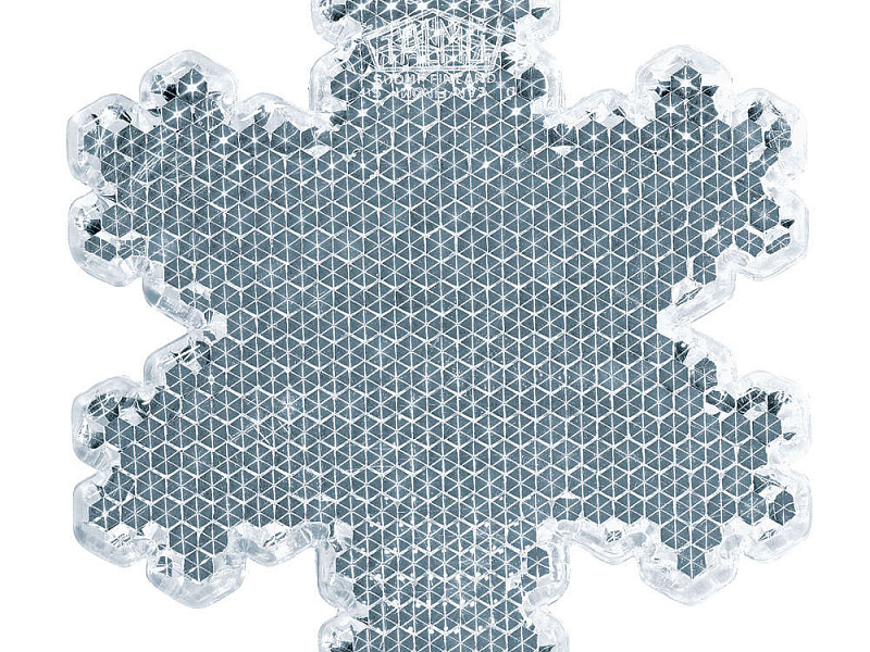 Пешеходный светоотражатель «Снежинка», белый