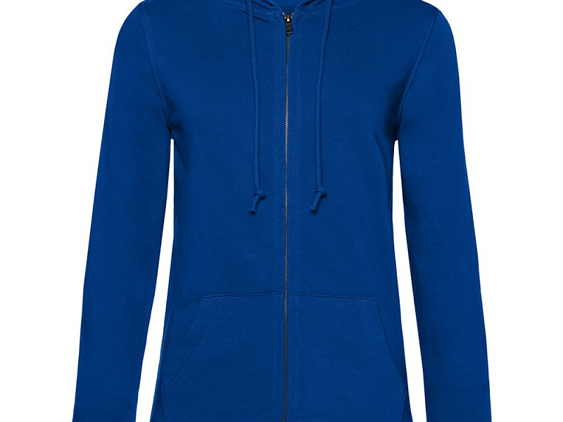 Толстовка на молнии с капюшоном женская BNC Inspire (Organic), ярко-синяя