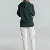 Толстовка с капюшоном унисекс Hoodie, темно-зеленый меланж