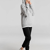 Толстовка с капюшоном унисекс King, серый меланж