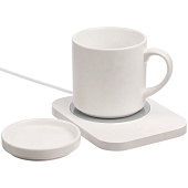 Кружка с подогревом и беспроводной зарядкой dualBase plus, белая