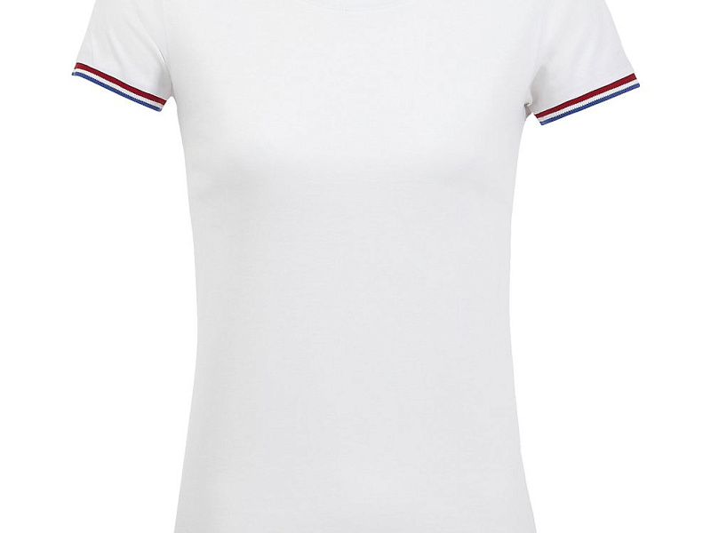 Футболка женская Rainbow Women, белая с ярко-синим