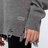 Джемпер оверсайз унисекс Grunge в сумке, серый