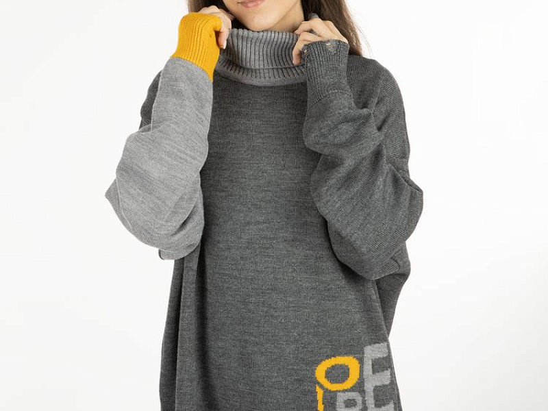 Свитер оверсайз Tricksy Net Grunge на заказ, полушерсть