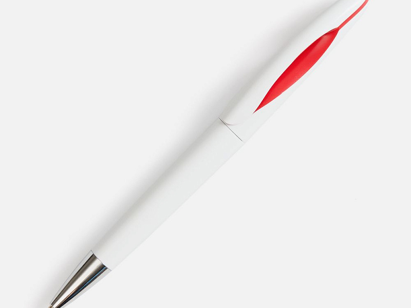 Ручка шариковая Nave, белая с красным