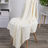 Плед Trenza, молочно-белый