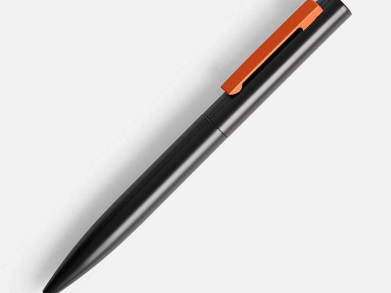 Ручка шариковая Inkolor, черная с оранжевым