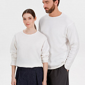 Лонгслив унисекс Siluetti Fuori, молочно-белый