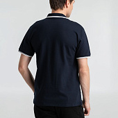 Рубашка поло мужская с контрастной отделкой Practice 270, темно-синий/белый