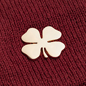 Шильдик «Счастливый клевер», золотистый