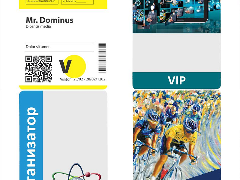 Бейдж с печатью на заказ, матовая ламинация