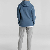 Толстовка с капюшоном унисекс King, серо-синяя