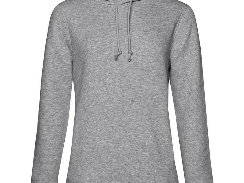 Толстовка с капюшоном женская BNC Inspire (Organic), серый меланж