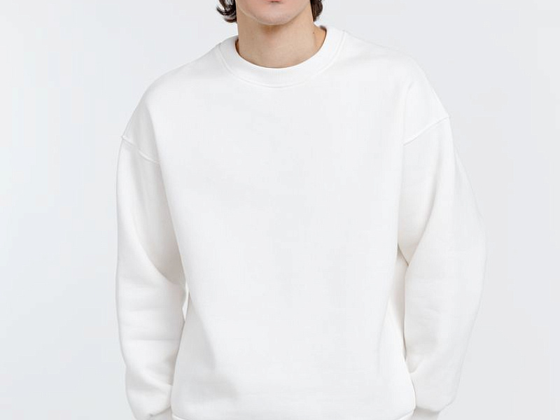 Свитшот оверсайз унисекс True Self, молочно-белый