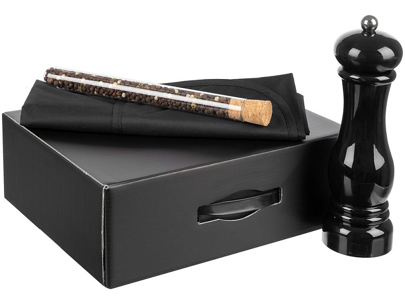 Набор Gambit с мельницей и фартуком, черный