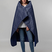 Плед-пончо для пикника SnapCoat, синий