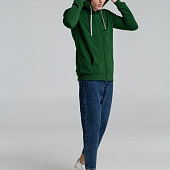 Толстовка с капюшоном на молнии Unit Siverga Heavy, темно-зеленая