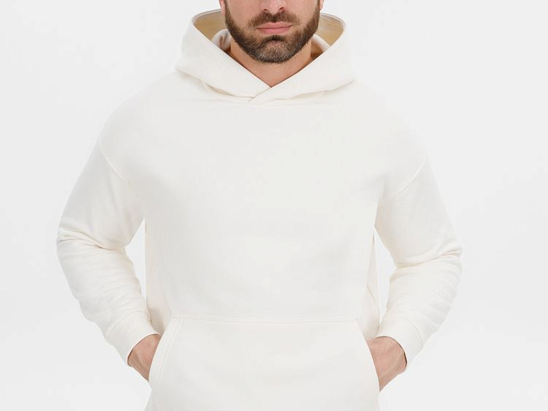 Худи оверсайз унисекс Snuggie, молочно-белое