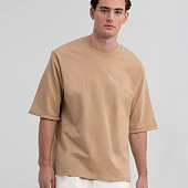 Футболка оверсайз унисекс Kosmos 2.0, бежевая