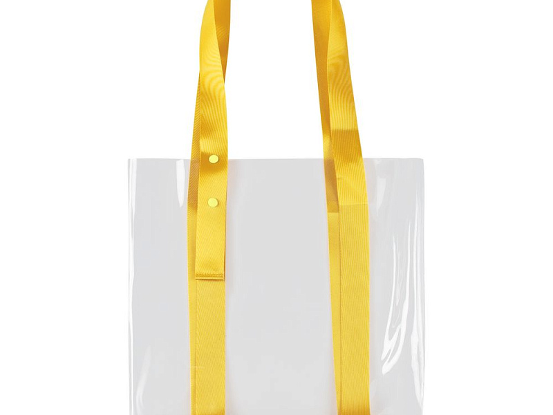 Шопер Clear Fest, прозрачный с желтыми ручками